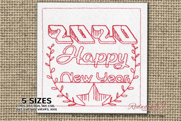 2020 Happy New Year Bluework: A Charming Addition