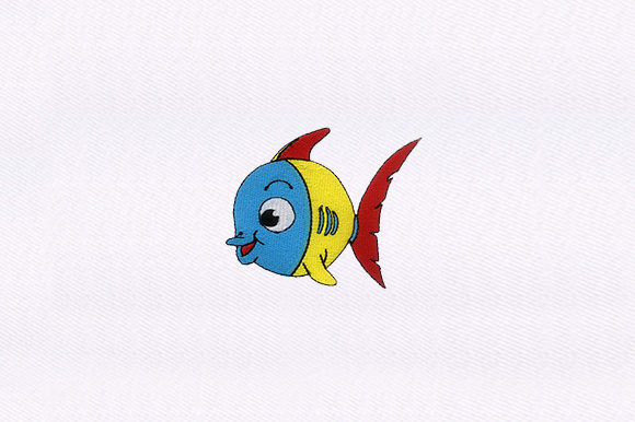 Adorable Baby Fish: A Versatile Embroidery Design