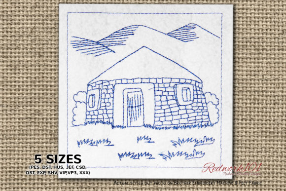 Choza African Redwork: A Versatile Embroidery Design