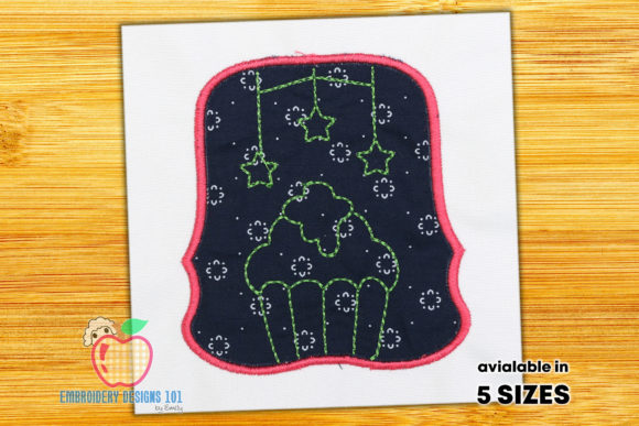 Cup Cake with the Stars: A Festive Embroidery Delight