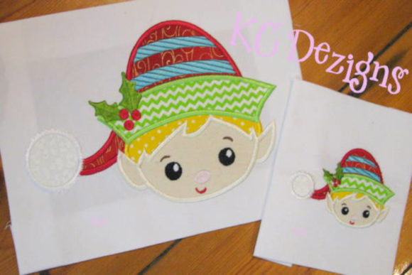 Cute Boy Elf Face: A Charming Embroidery Design