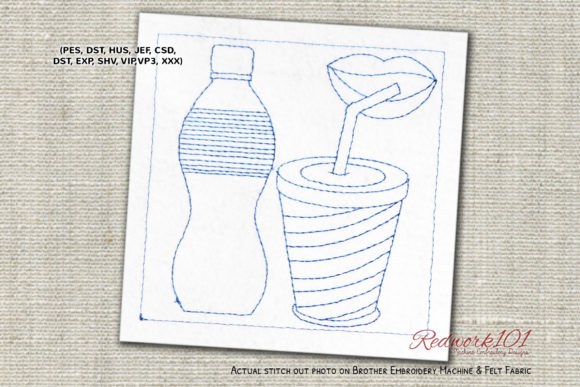 Exploring the Soda Bottle Machine Embroidery Design