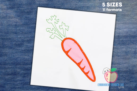 Fresh Orange Carrot Applique: A Charming Addition