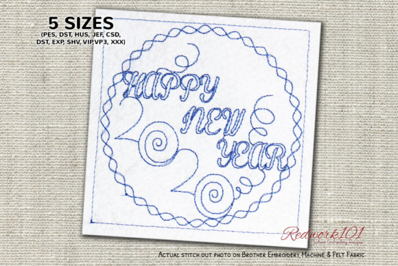 Happy New Year 2020 Circle Redwork Review