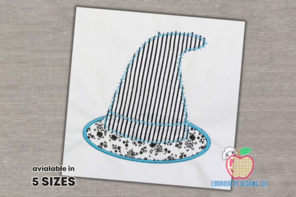 Magical Hat Applique: A Charming Embroidery Design