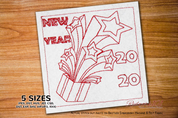 Review: 2020 Happy New Year Box Lineart Design