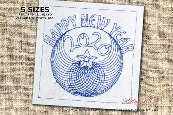 Review: 2020 New Year Abstract Pattern Redwork