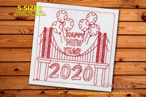 Review: 2020 New Year on Bridge Redwork Design