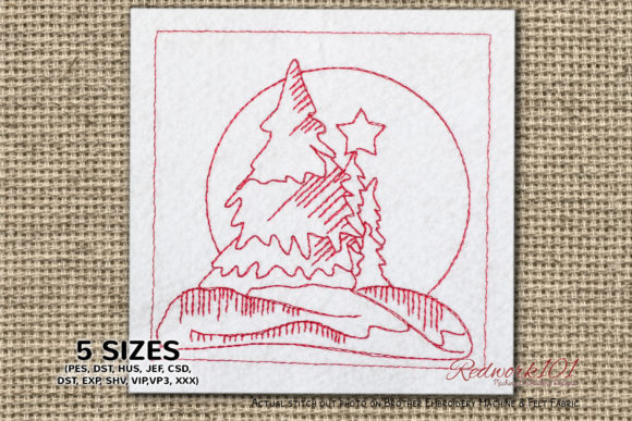Winter Magic: Snow Covered Trees Embroidery